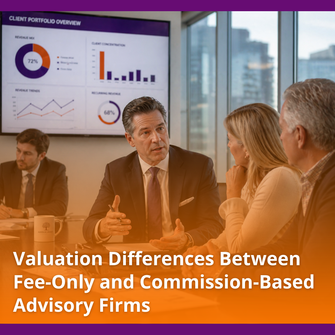 Valuation Difference Between Fee-Only and Commission-Based Advisory Firms